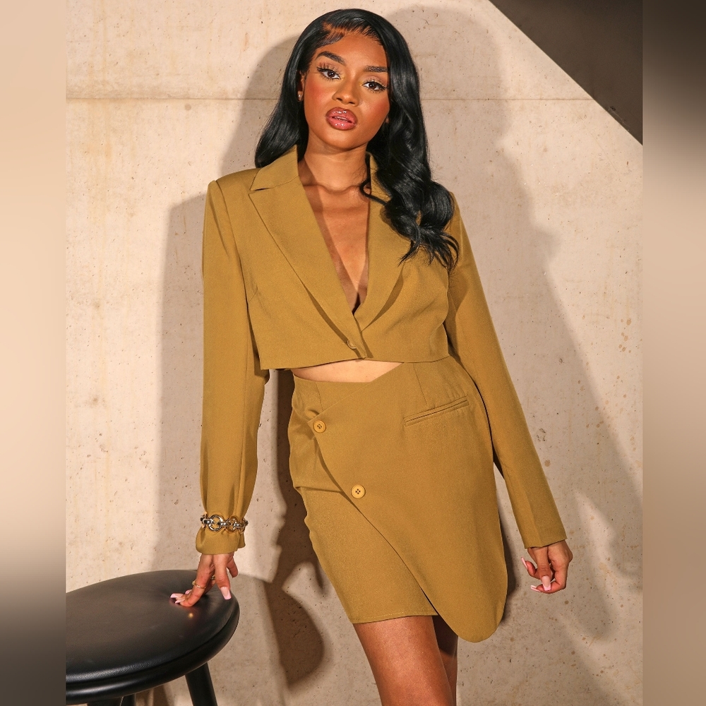 NEW in bag - Kenza X Public Desire Wrap Utility Skirt Co Ord in Khaki - US 4